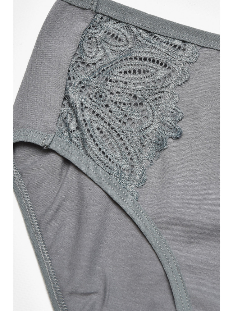 Труси жіночі напівбатальні темно-сірого кольору 38383 211754C