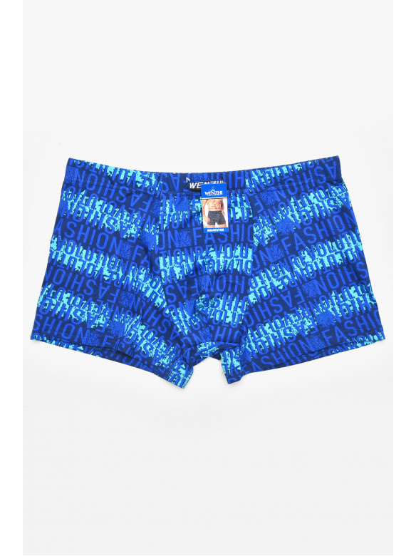 Боксеры мужские тёмно-синего цвета с принтом W3758 211756C