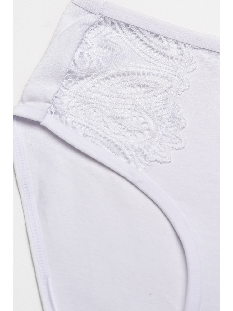 Трусы женские полубатальные белого цвета 38383 211757C