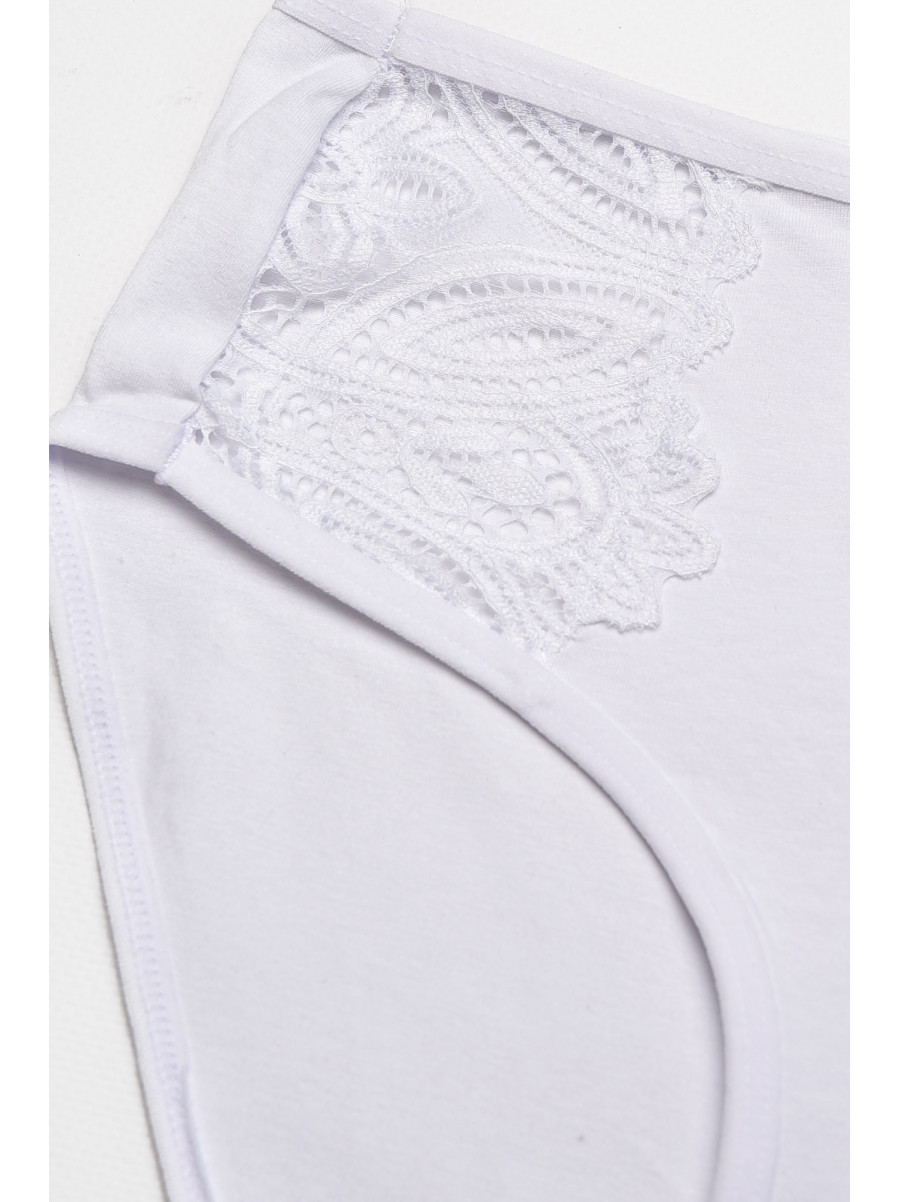 Трусы женские полубатальные белого цвета 38383 211757C