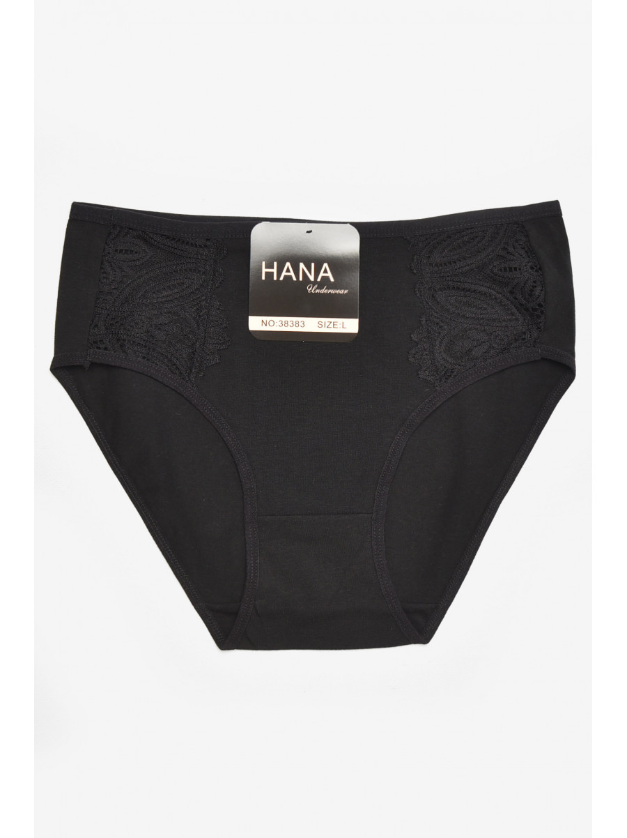 Труси жіночі напівбатальні чорного кольору 38383 211763C