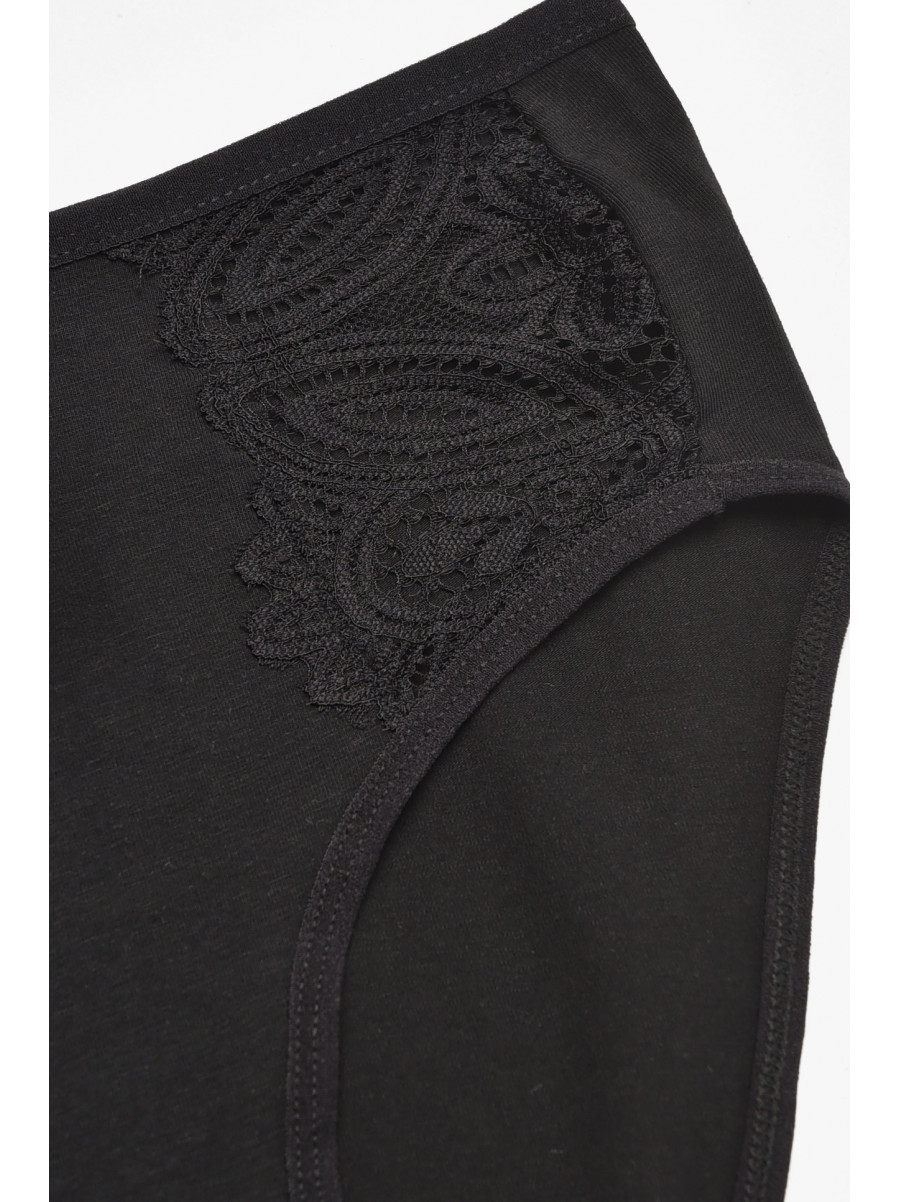 Труси жіночі напівбатальні чорного кольору 38383 211763C