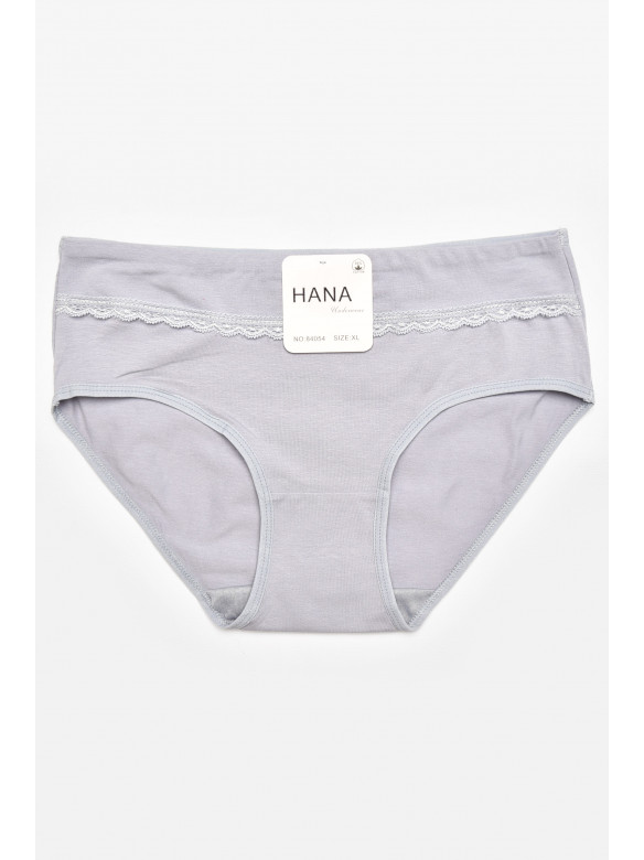 Трусы женские полубатальные светло-серого цвета 84054 211768C