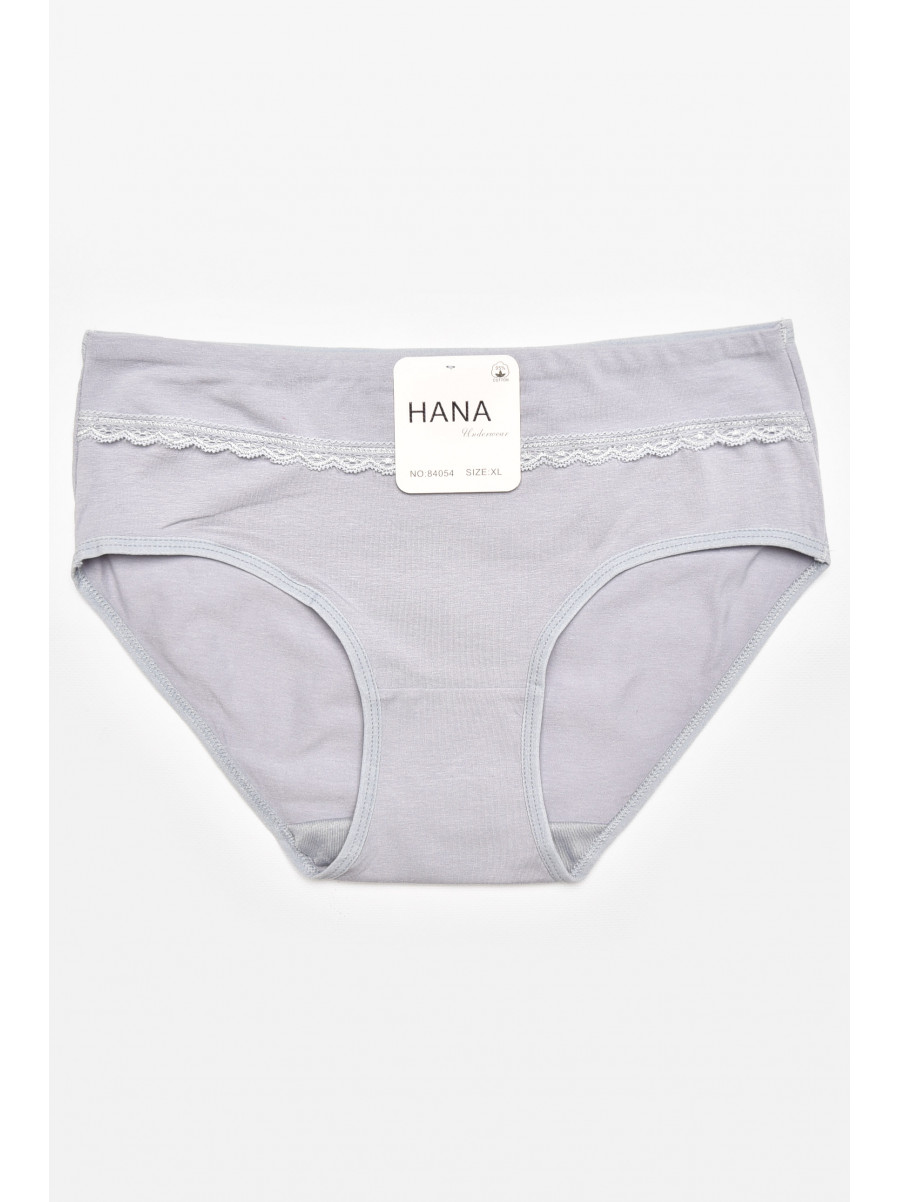 Трусы женские полубатальные светло-серого цвета 84054 211768C
