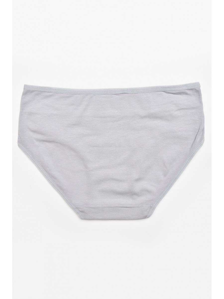 Трусы женские полубатальные светло-серого цвета 84054 211768C