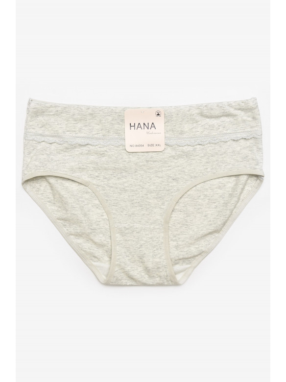 Трусы женские полубатальные серого цвета 84054 211769C