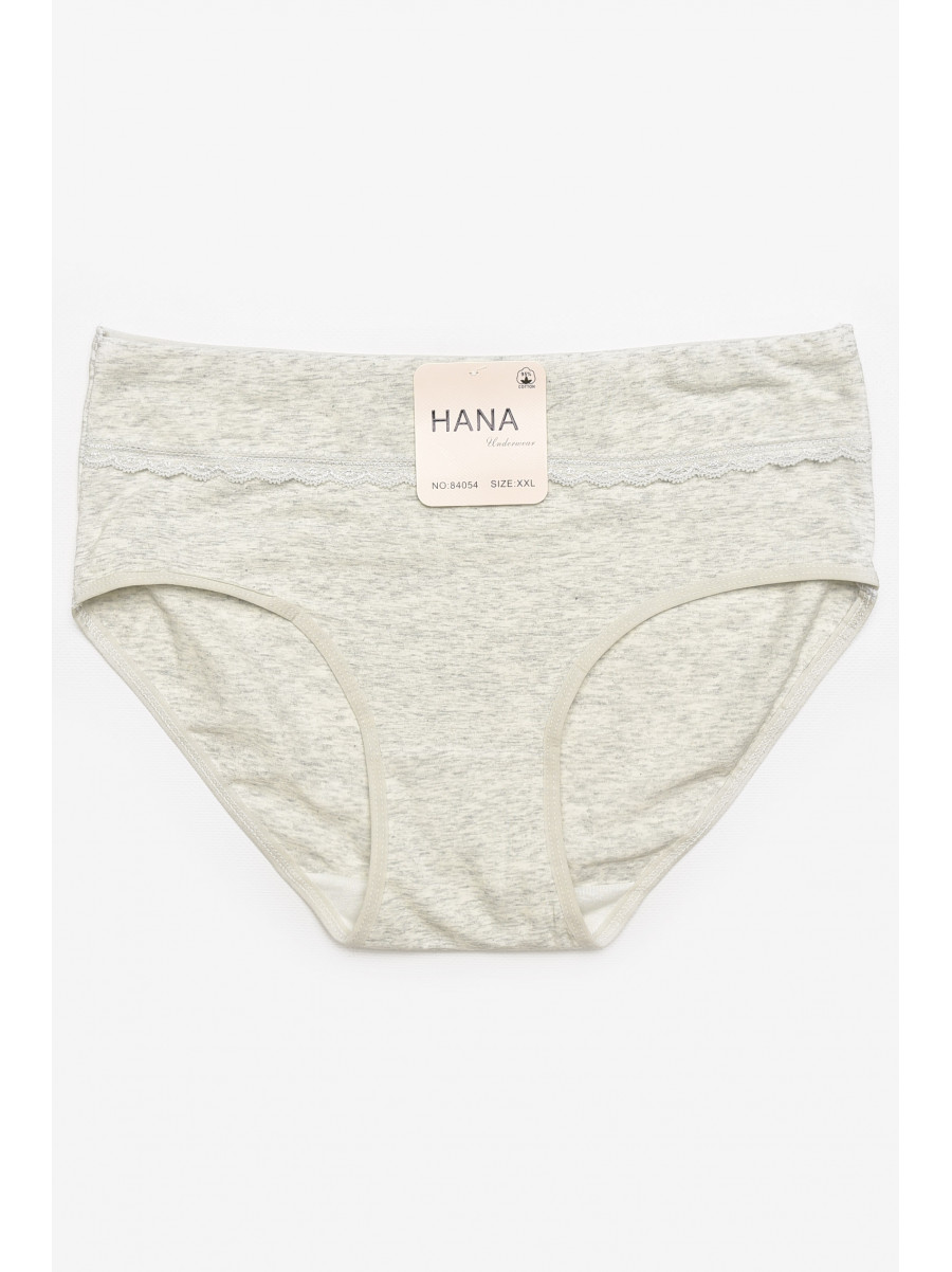 Трусы женские полубатальные серого цвета 84054 211769C