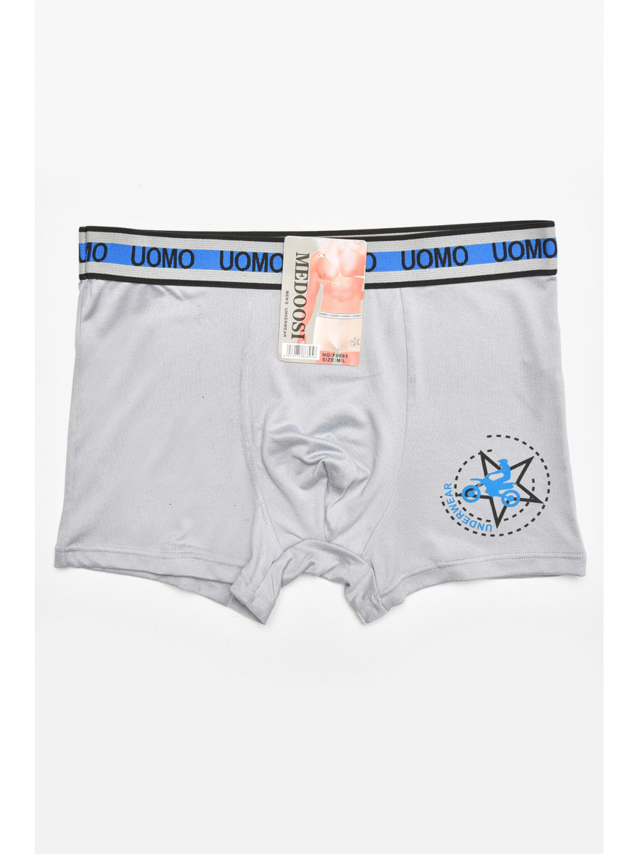 Боксеры мужские светло-серого цвета с принтом F0895 211772C