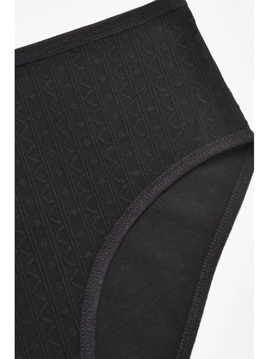 Трусы женские полубатальные черного цвета 38370 211775C