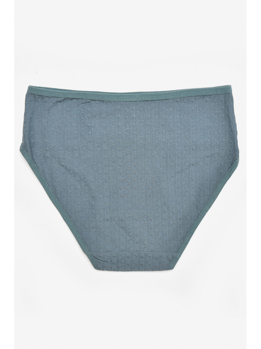 Труси жіночі напівбатальні зеленого кольору 38370 211776C