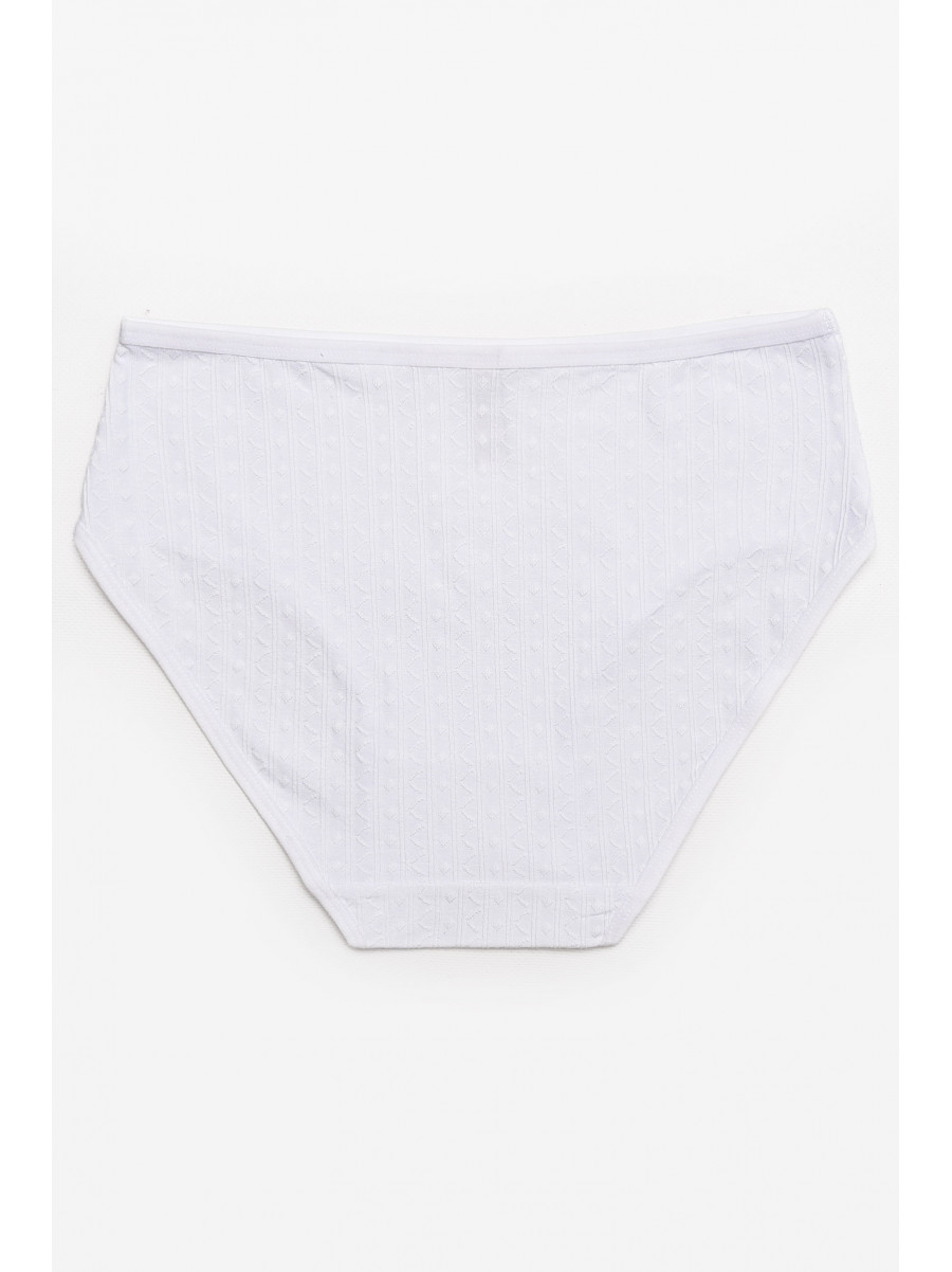 Трусы женские полубатальные белого цвета 38370 211777C