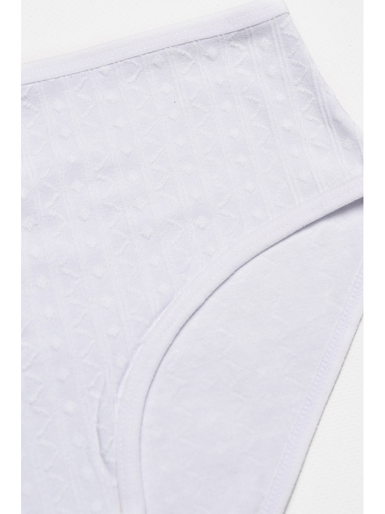 Трусы женские полубатальные белого цвета 38370 211777C