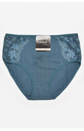 Труси жіночі напівбатальні темно-зеленого кольору 38368 211782C