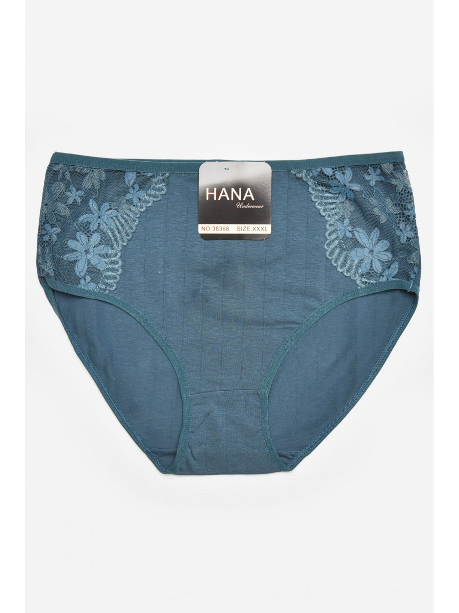 Труси жіночі напівбатальні темно-зеленого кольору 38368 211782C