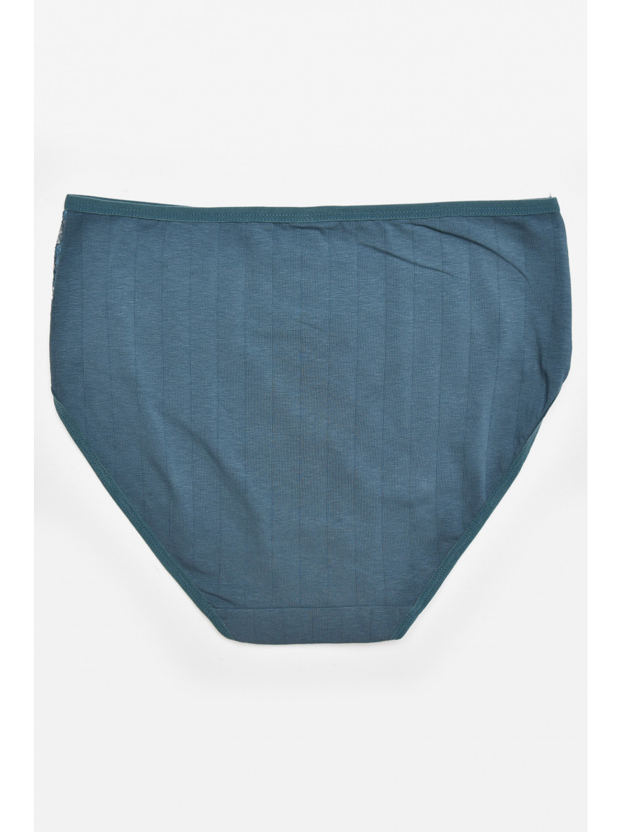 Труси жіночі напівбатальні темно-зеленого кольору 38368 211782C