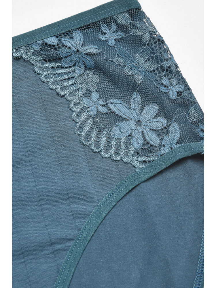 Труси жіночі напівбатальні темно-зеленого кольору 38368 211782C