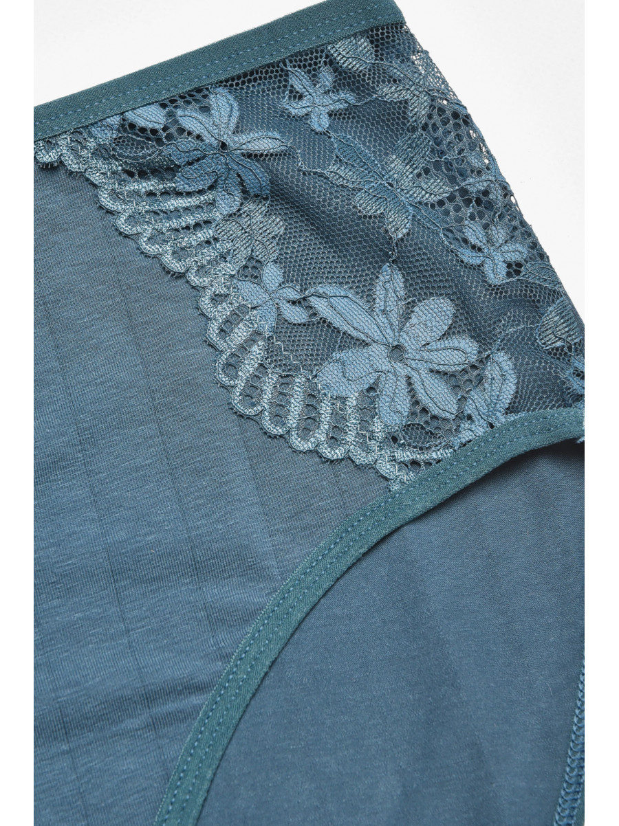 Труси жіночі напівбатальні темно-зеленого кольору 38368 211782C