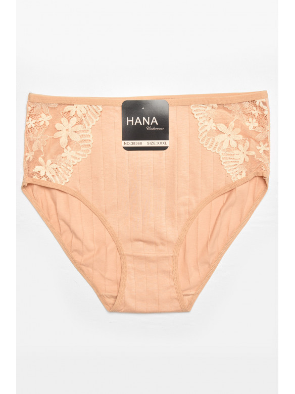 Трусы женские полубатальные бежевого цвета 38368 211784C