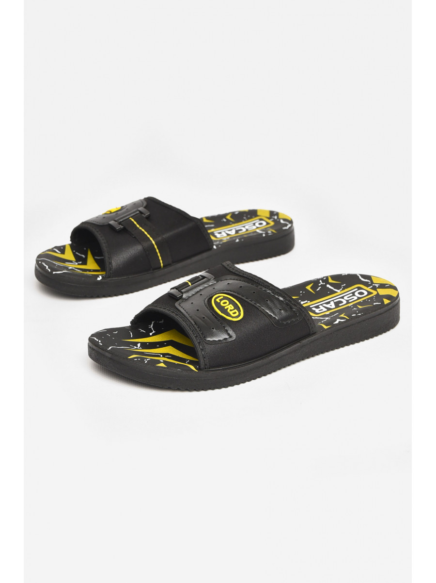 Шлепки мужские черно-желтого цвета s-23 211786C