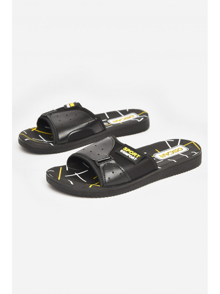 Шлепки мужские черно-желтого цвета s-25 211788C