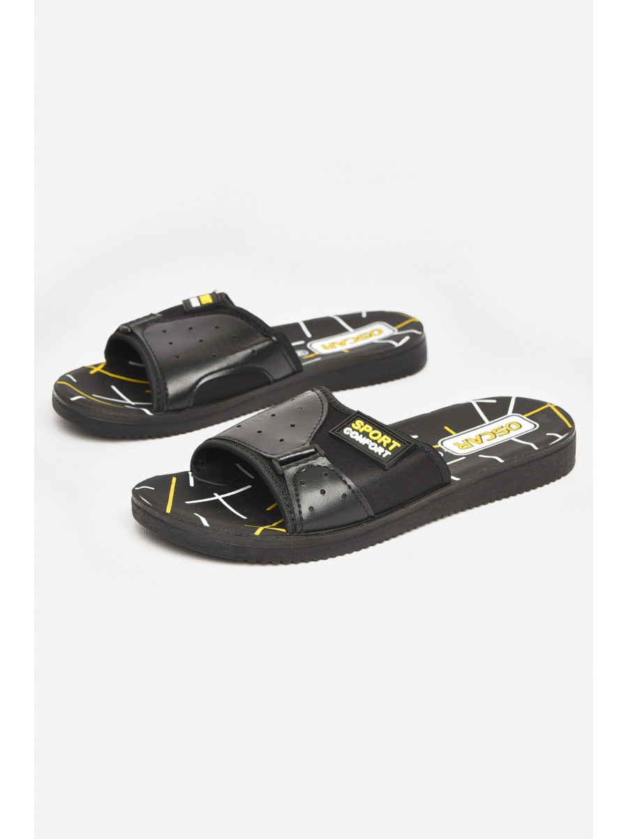 Шлепки мужские черно-желтого цвета s-25 211788C
