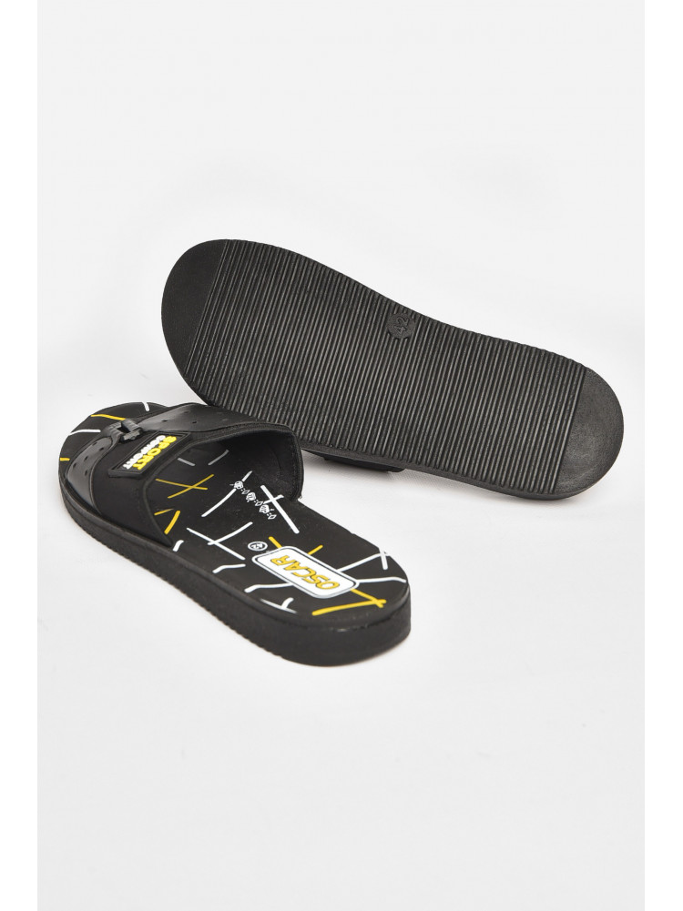 Шлепки мужские черно-желтого цвета s-25 211788C
