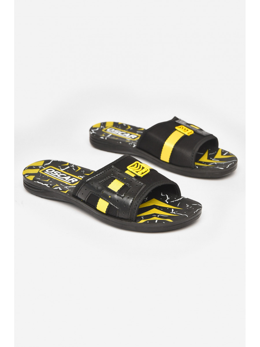 Шлепки мужские черно-желтого цвета 58/14 211789C
