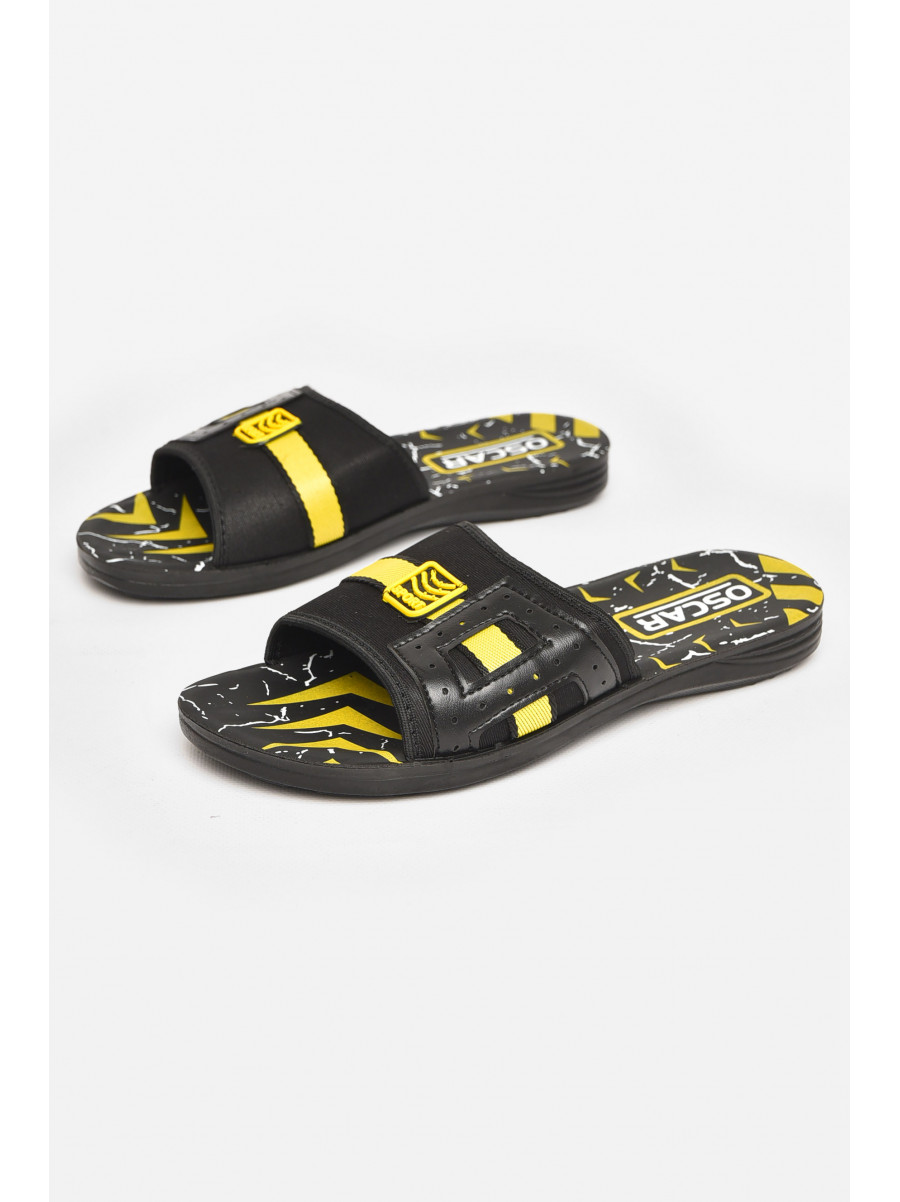 Шлепки мужские черно-желтого цвета 58/14 211789C