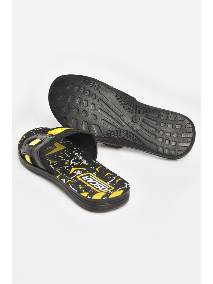 Шлепки мужские черно-желтого цвета 58/14 211789C