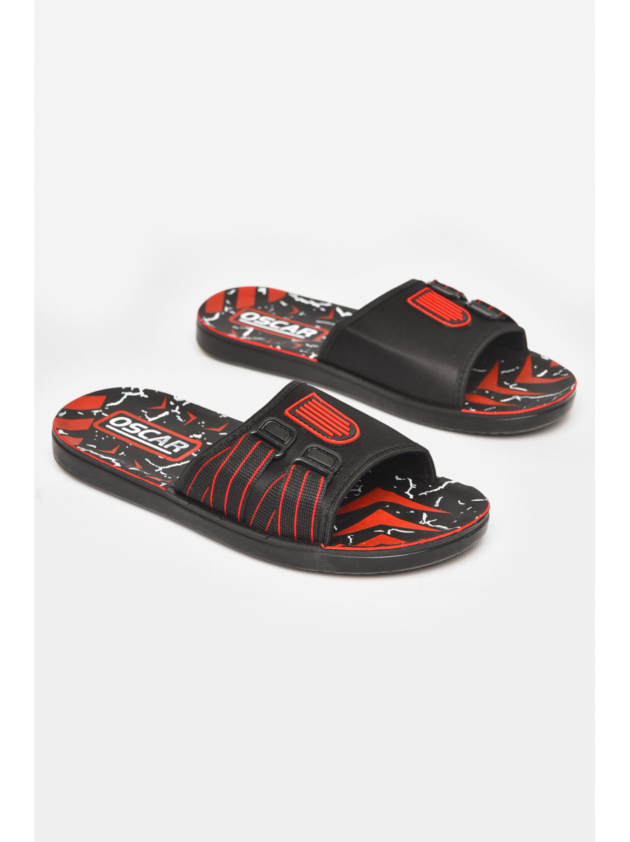 Шлепки мужские черно-красного цвета 58/12 211790C