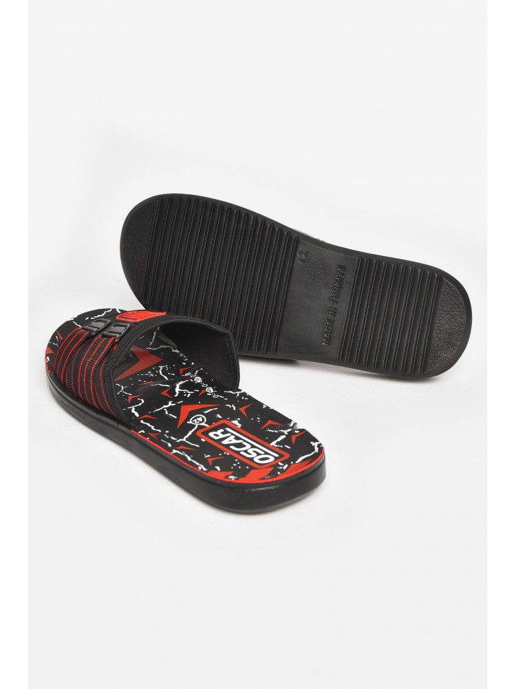 Шлепки мужские черно-красного цвета 58/12 211790C