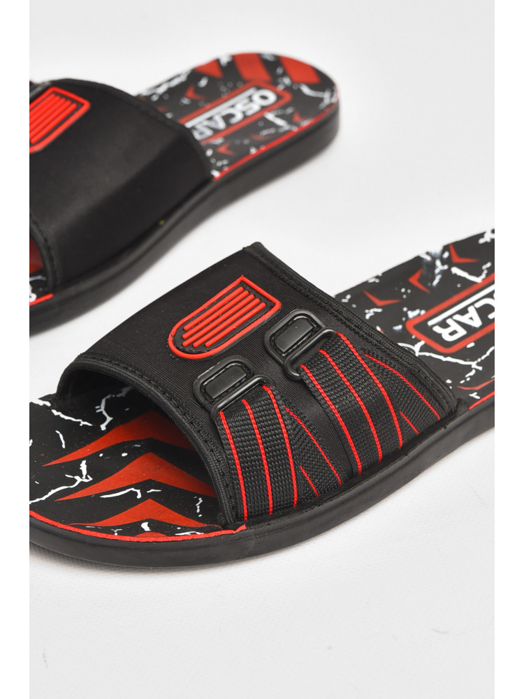Шлепки мужские черно-красного цвета 58/12 211790C