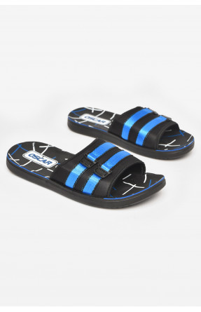 Шлепки мужские черно-синего цвета 58/20 211791C
