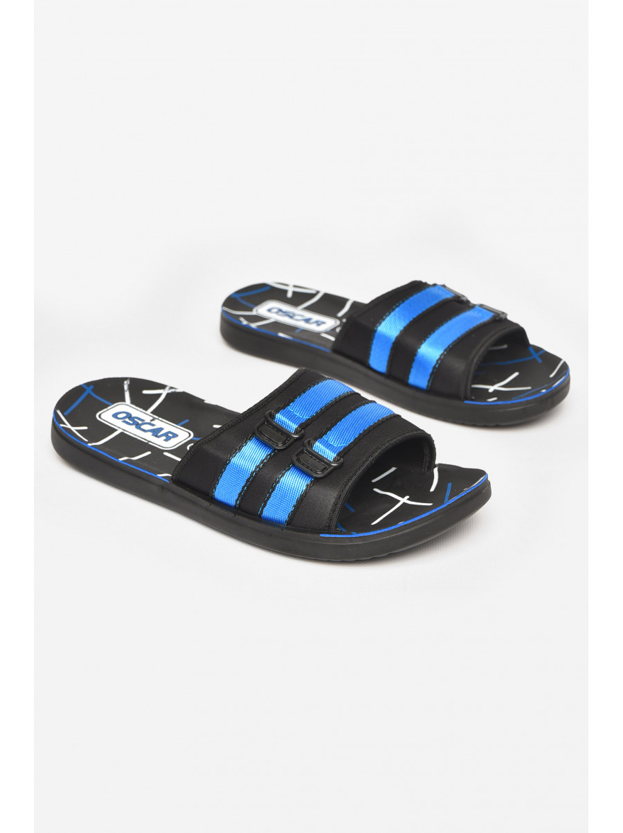 Шлепки мужские черно-синего цвета 58/20 211791C