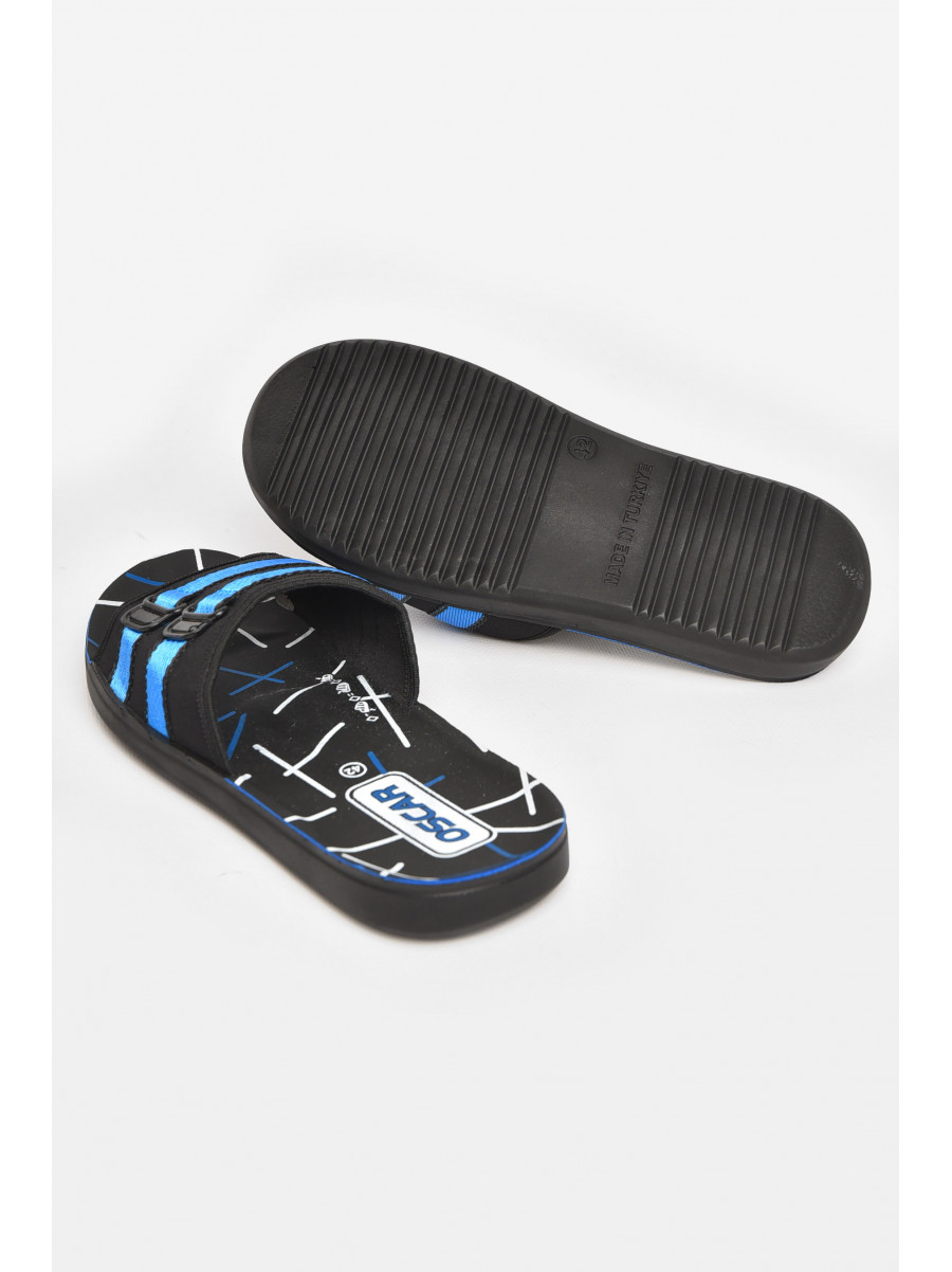Шлепки мужские черно-синего цвета 58/20 211791C