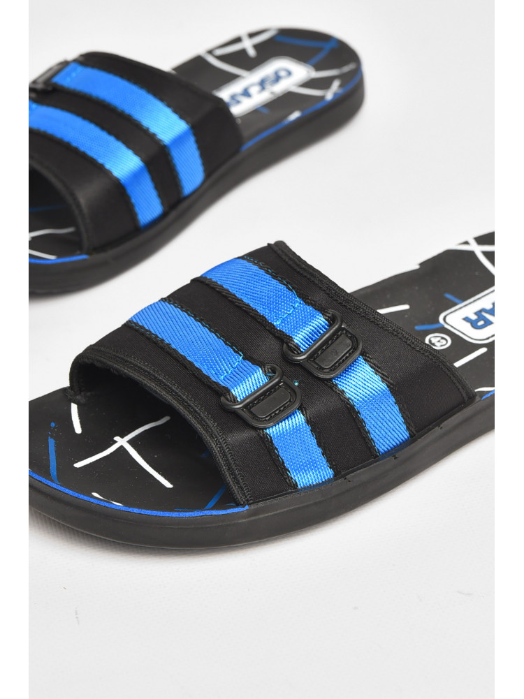Шлепки мужские черно-синего цвета 58/20 211791C