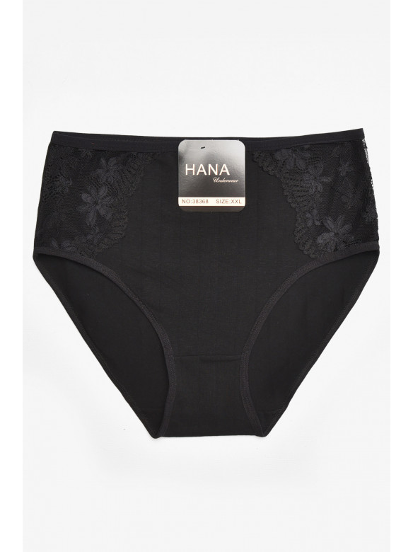 Трусы женские полубатальные черного цвета 38368 211796C