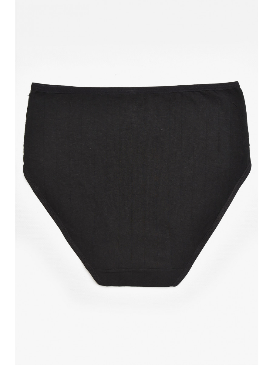 Трусы женские полубатальные черного цвета 38368 211796C