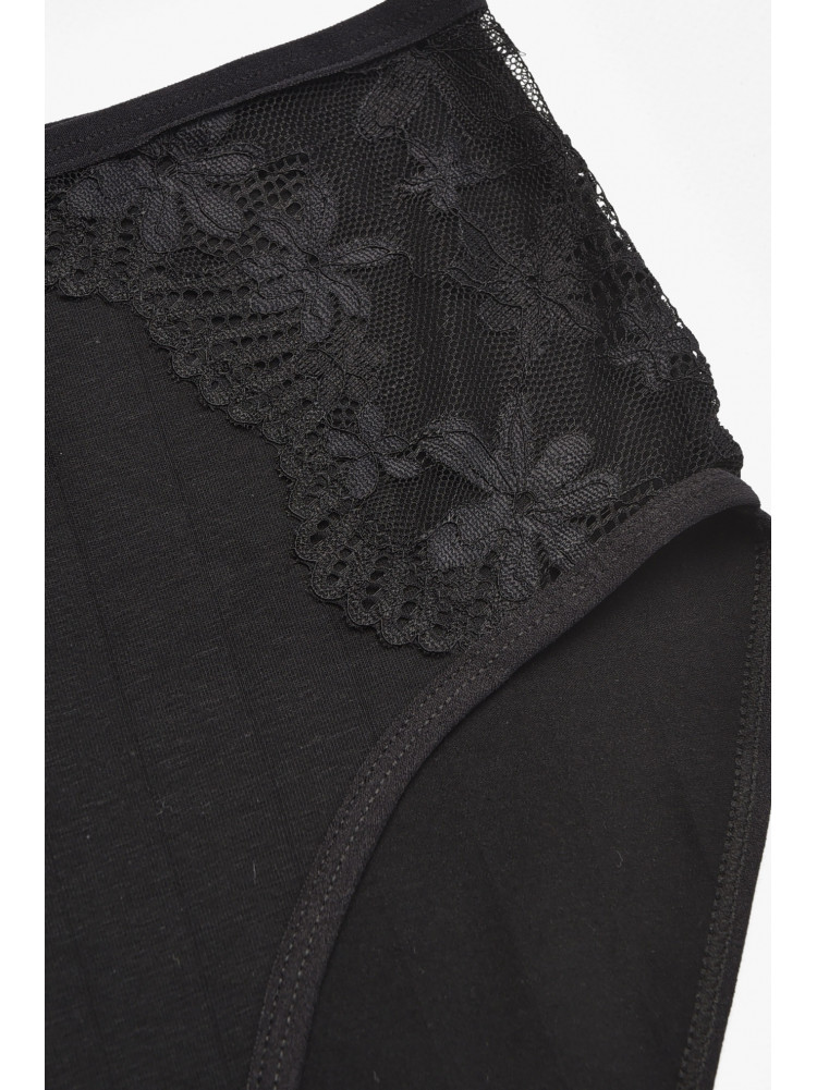 Трусы женские полубатальные черного цвета 38368 211796C