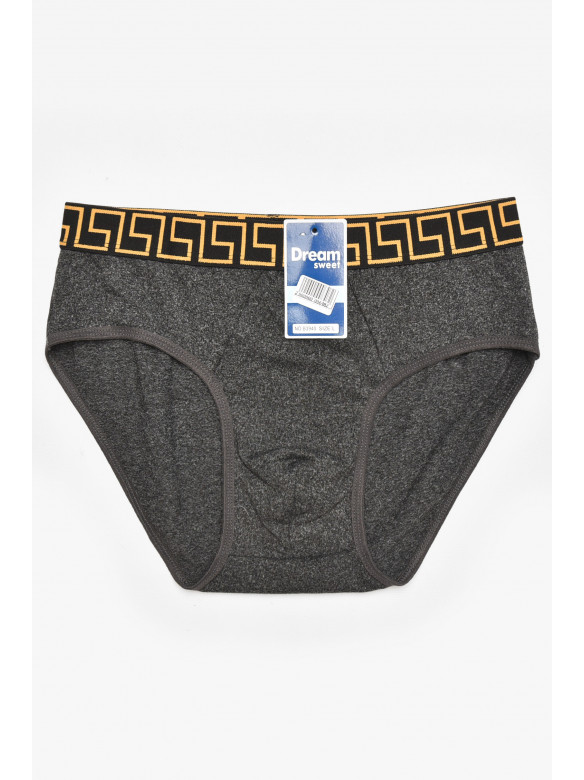 Трусы мужские однотонные тёмно-серого цвета B3940 211799C