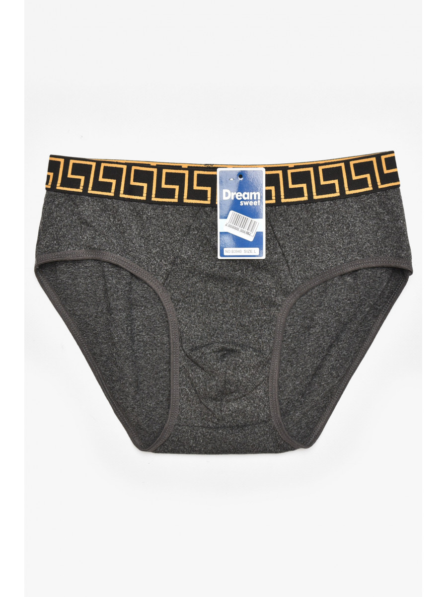 Трусы мужские однотонные тёмно-серого цвета B3940 211799C