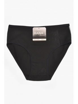 Трусы женские полубатальные черного цвета 38361 211807C