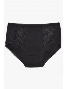 Труси жіночі напівбатальні чорного кольору 38392 211812C