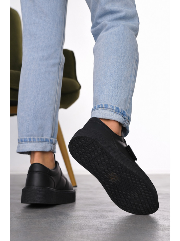 Кроссовки женские черного цвета на липучке 2023-21-1 211815C
