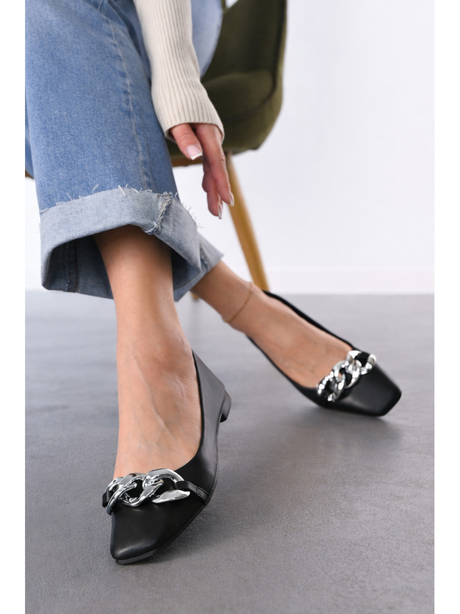 Балетки женские черного цвета 5601-10 211863C
