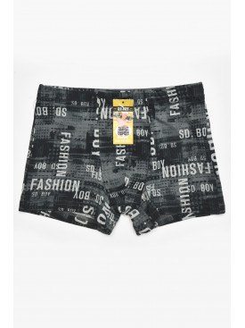 Боксери дитячі для хлопчика чорного кольору з принтом Y6363 211874C