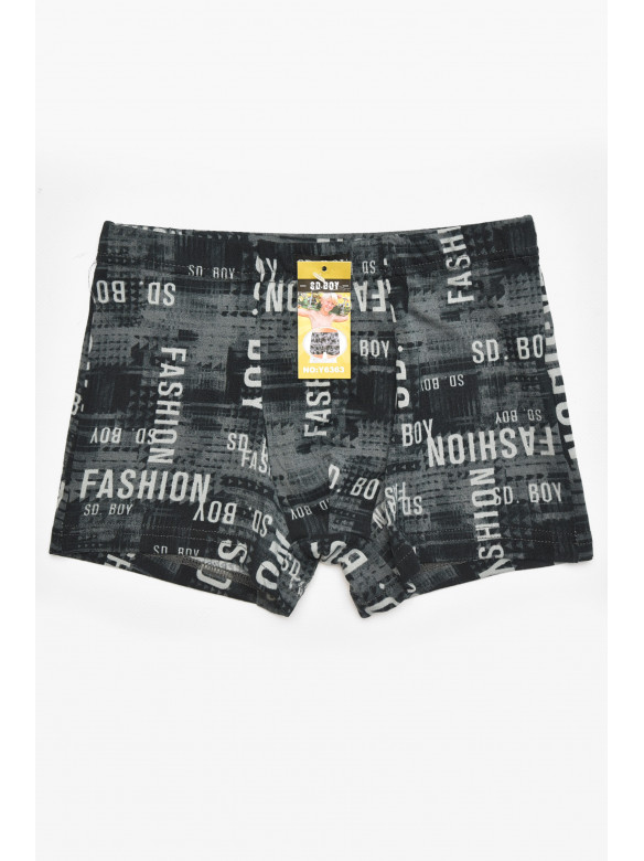 Боксеры детские для мальчика черного цвета с принтом Y6363 211874C