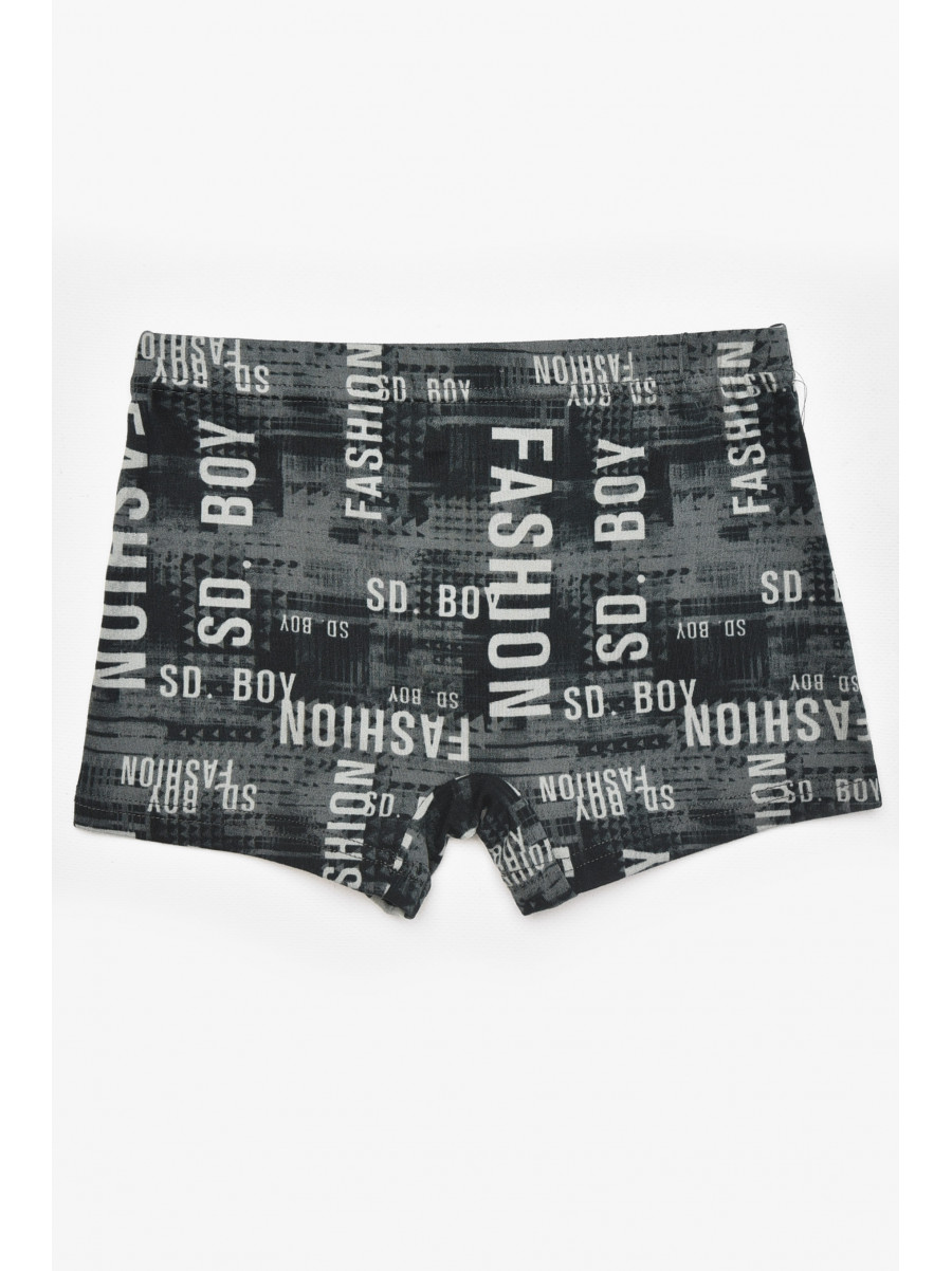 Боксеры детские для мальчика черного цвета с принтом Y6363 211874C