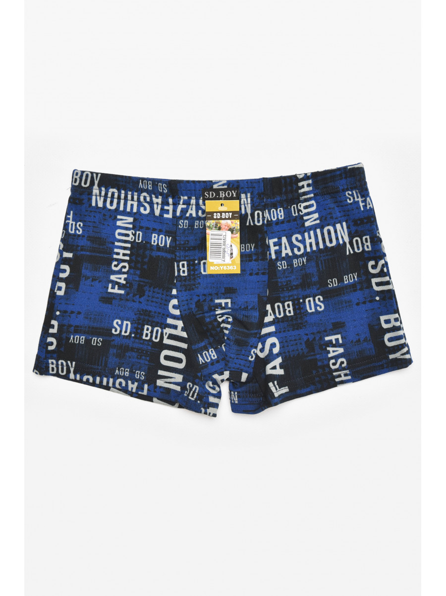 Боксеры детские для мальчика тёмно-синего цвета с принтом Y6363 211876C