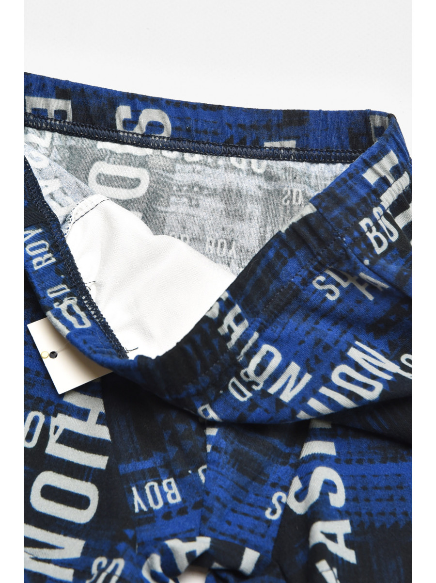 Боксеры детские для мальчика тёмно-синего цвета с принтом Y6363 211876C